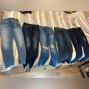 3 Lucky Jeans, 1 Marine Layer, 1 Gap Jeans. All only wore once.